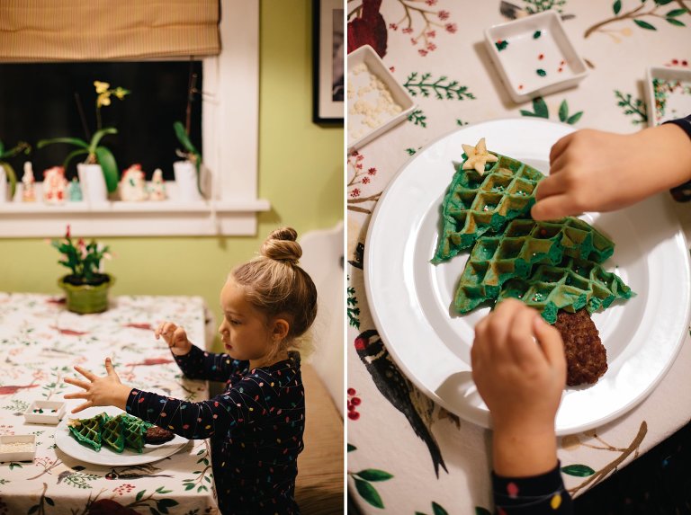 Advent Activity Day 7 - Christmas Tree Waffles - A Kailo Chic Life