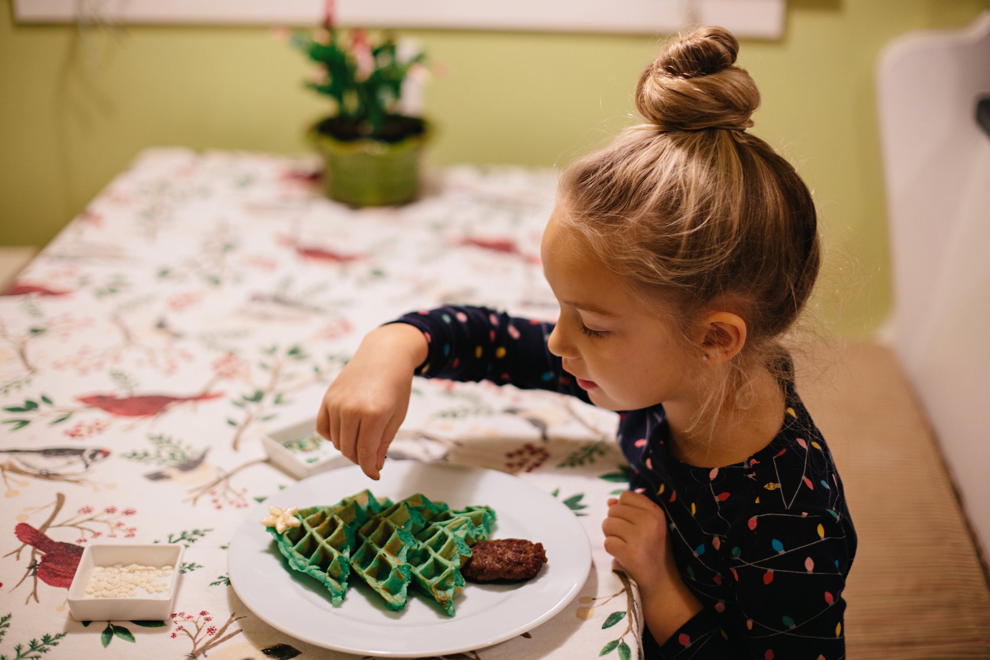 Advent Activity Day 7 - Christmas Tree Waffles - A Kailo Chic Life